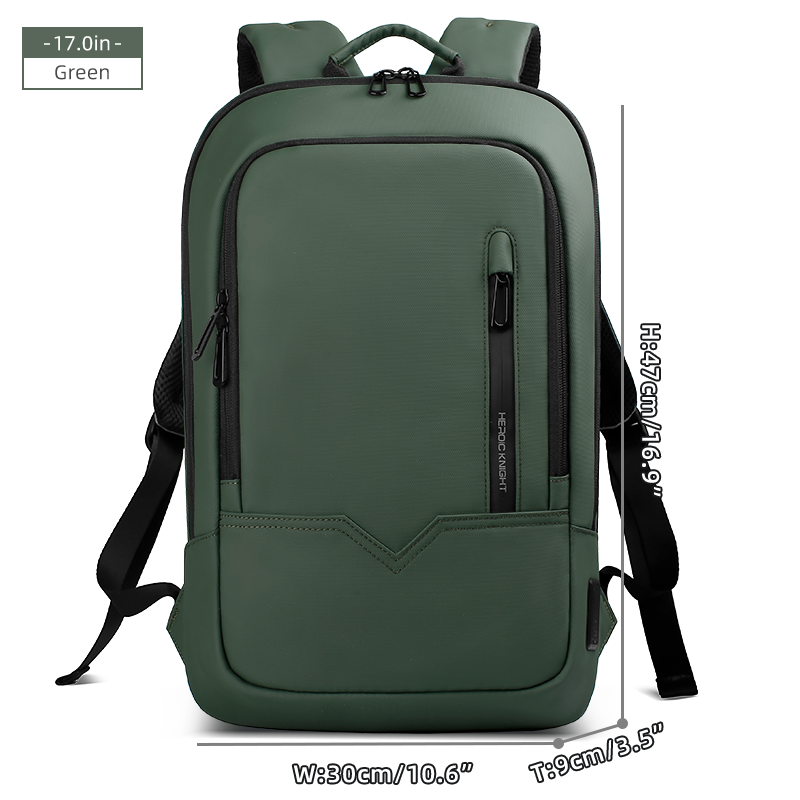 HK Multifunctionele damestassen Waterdichte 15,6 inch laptoprugzak met USB Lichtgewicht reiszak voor dames: Army Green