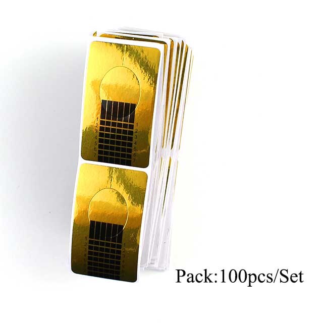 Eruika 20pc/100pc negleform negle gel forlængelse klistermærke oval form selvklæbende akryl skyder til neglelak guide tips: No8
