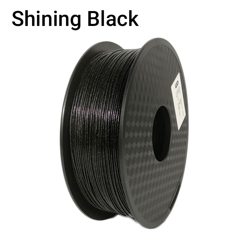 TOPZEAL – Filament brillant pour imprimante 3D, 1KG, 1.75mm +/- 0.03mm, brillant, noir, bleu, rose, doré, argent: Black