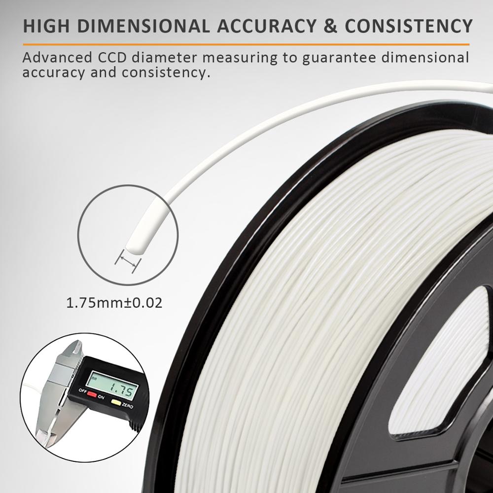 AW PLA Plus 3D Printer Filament 1kg White 1.75mm High Toughness Non-toxic PLA+ Tolerance +/-0.02mm FDM 3D Printing Material