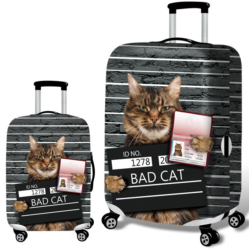 3D Cat Suitcase Case Cover Luggage Elastic Protective Covers Dust 18-32Inch Baggage Trolley Trunk Dust Cover Travel Accessories