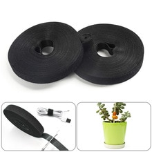 1.5*500Cm Plant Bandage Nylon Ultra-Dunne Plakken Kabel Management Glasvezel Haren Kabelbinder Tuingereedschap: Black