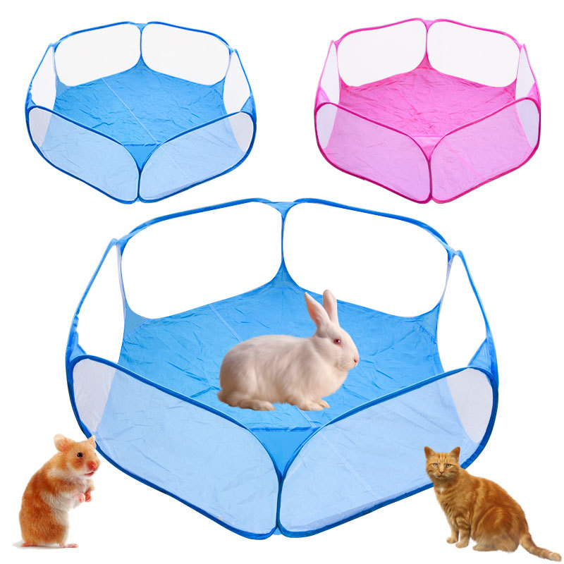 Tragbarer, zusammenklappbarer Haustier-Laufstall, Laufstall für kleine Hunde, Katzen, Spiel, Spielplatz, Zaun, Hamster, Chinchillas, Meerschweinchen, KleintierkäFeige