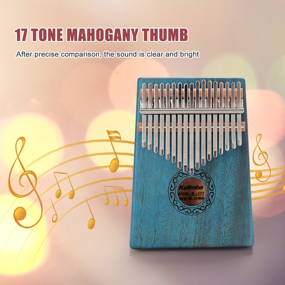 Musical Instrumentos Musicales 17 Keys Wood Mahogany Kalimba Thumb Piano Finger Percussion Musical Instrument