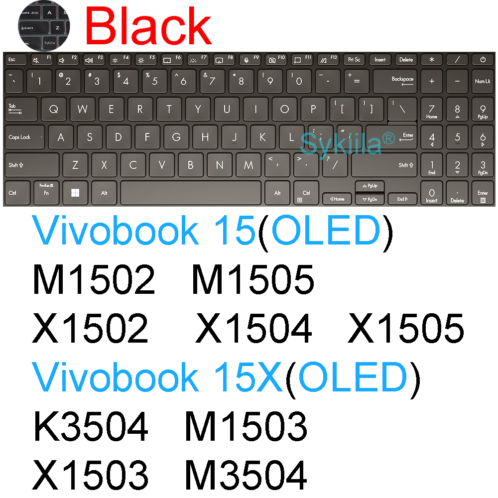 Housse de clavier pour ASUS Vivobook 15 Pro 15X OLED GO S S15 N6506 S5507 S5506 M5506 X1505 M1505 K3504, coque de protection en Silicone: Or
