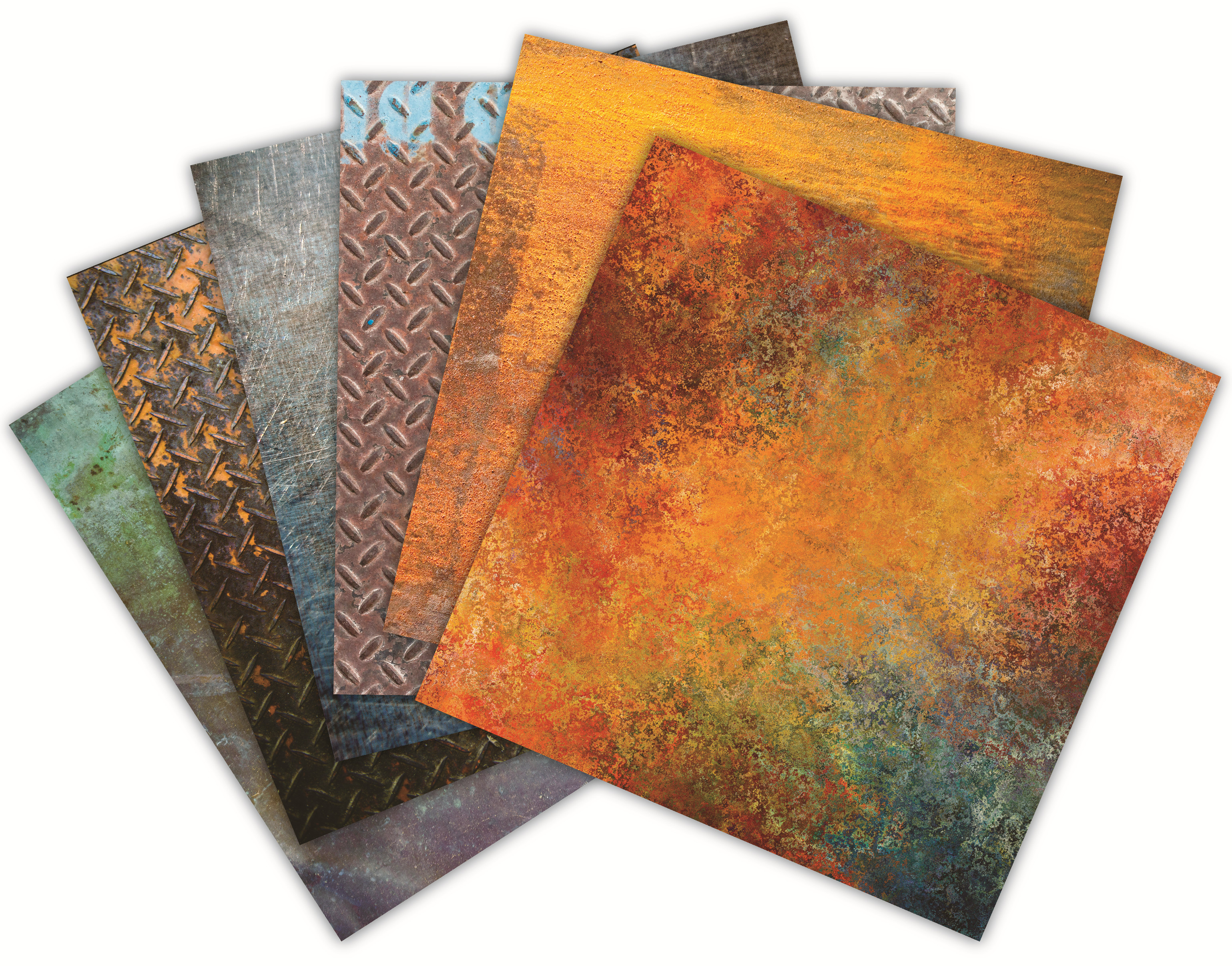 Metal textures Scrapbooking paper pack of 24 sheets handmade craft paper craft Background pad