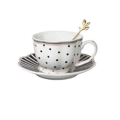 Tazas creativas de cerámica con cuchara y bandeja para desayuno, leche, café, taza de té, cocina, Bar, caja de , de boda: Style 3