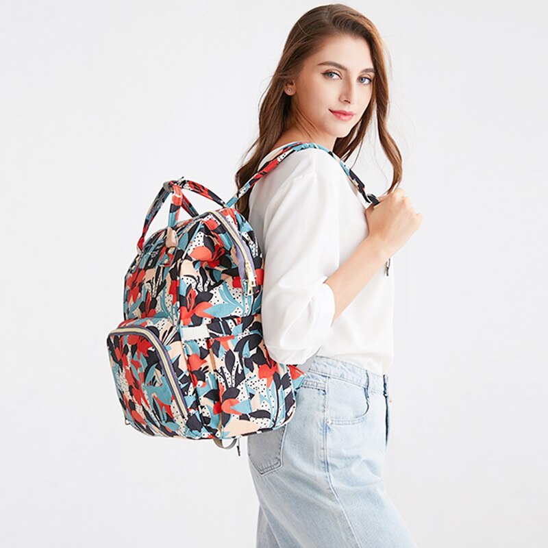 Lequeen Baby Diaper Bag Backpack Baby Organizer Bags for Mom with Hooks Large Stroller Bag for Mommy Baby Changing Mummy Bag