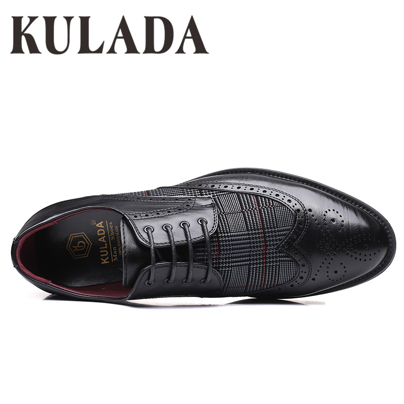 KULADA chaussures hommes chaussures richelieu confortable respirant chaussures formelles de chaussures habillées de luxe