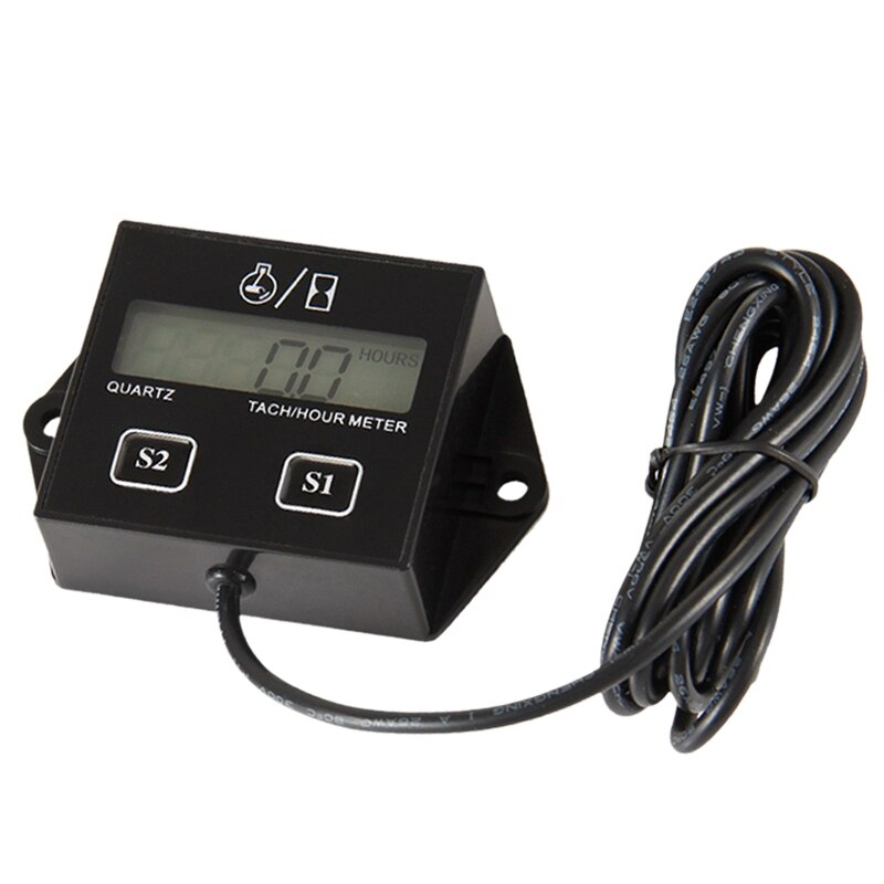 AL22-Toerenteller Voor Kleine Motor Meter Voor 2 4 Takt Kleine Motor Vervangbare Batterij Voor Atv Motorfiets Utv Motor: Default Title