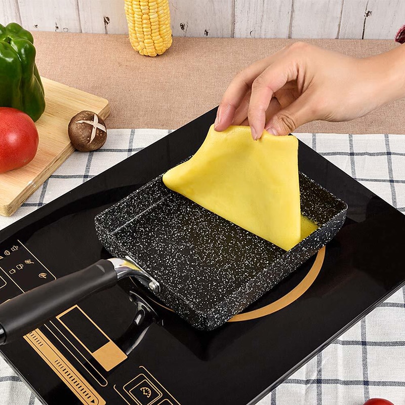 Multifunctionele Japanse Stijl Non Stick Pan Ontbijt Omelet Ei Gerold Frituren Pot Tamagoyaki Keuken Koken Gereedschap