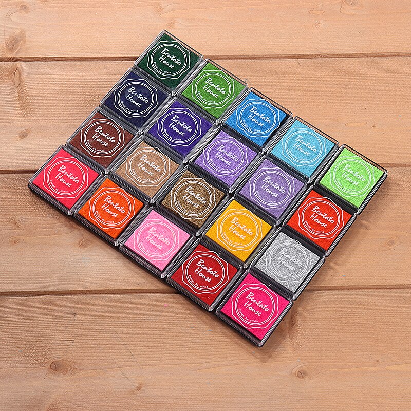 20pcs Colorful Giant Paint Ink Pads Scrapbooking Kids Finger Painting Craft School Supplies For Finger Print Art