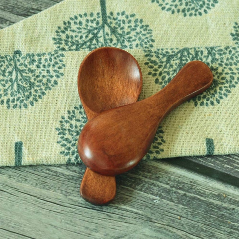 20 sztuk mini drewniana łyżka przyprawy kuchenne łyżka Xylose łyżeczka robić kawy herbaty krótkie przyprawy łyżka zastawa stołowa narzędzia kuchenne
