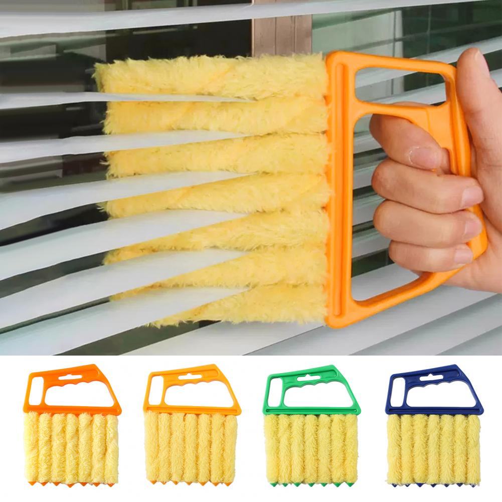 Blind Cleaning Brush Ergonomic Handle Soft Plush Blind Duster Soft Plush Non-Damaging Duster Brush Plastic Blind Cleaner
