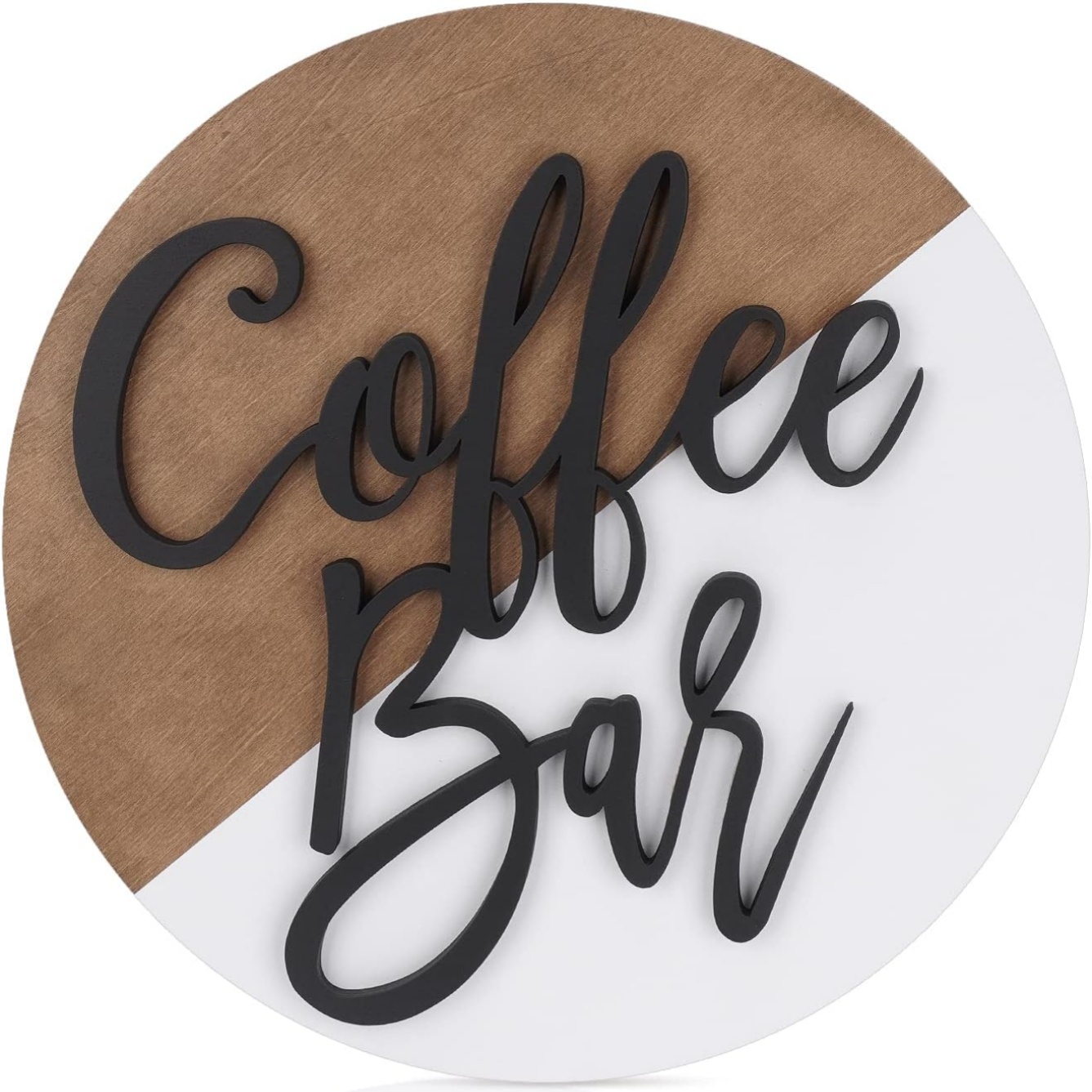 Kaffeeschilder, Dekor für Kaffeebar, Holz, Bauernhaus, Wandschild, Dekor für Küche, Zuhause, Büro, Café, Kaffeestation, Einweihungsgeschenk: 30x30 cm / Magenta