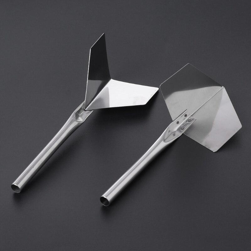 Paleta esquinera de acero inoxidable, mango de Metal para jardín, 90 grados, para exteriores, 1 unidad