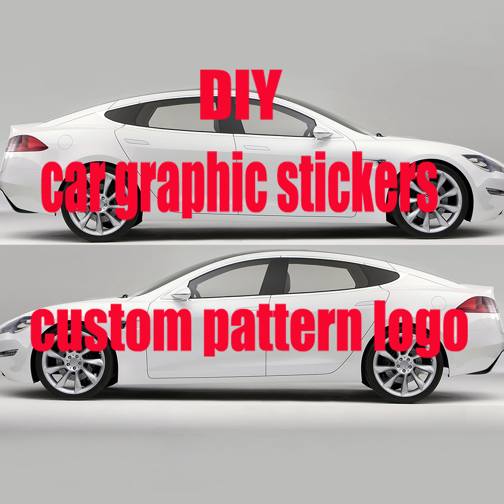 flame Car stickers modified racing car SUV accessories packaging decals PVC custom side graphic stickers decals: S / Brown
