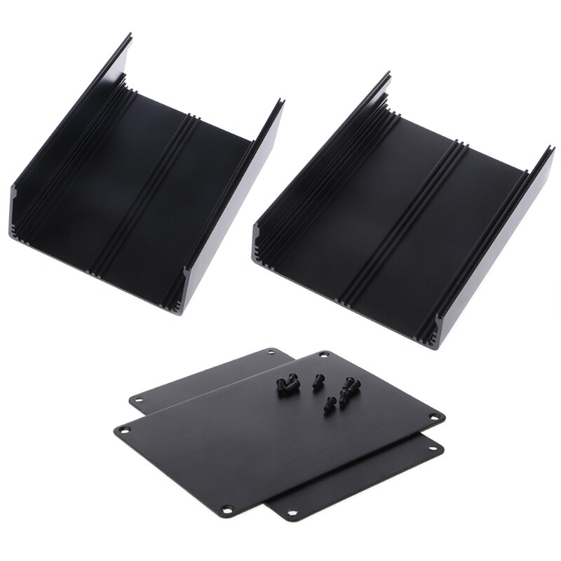 Alu kabinet projektkasse power junction box 155 x 120 x 83mm sort