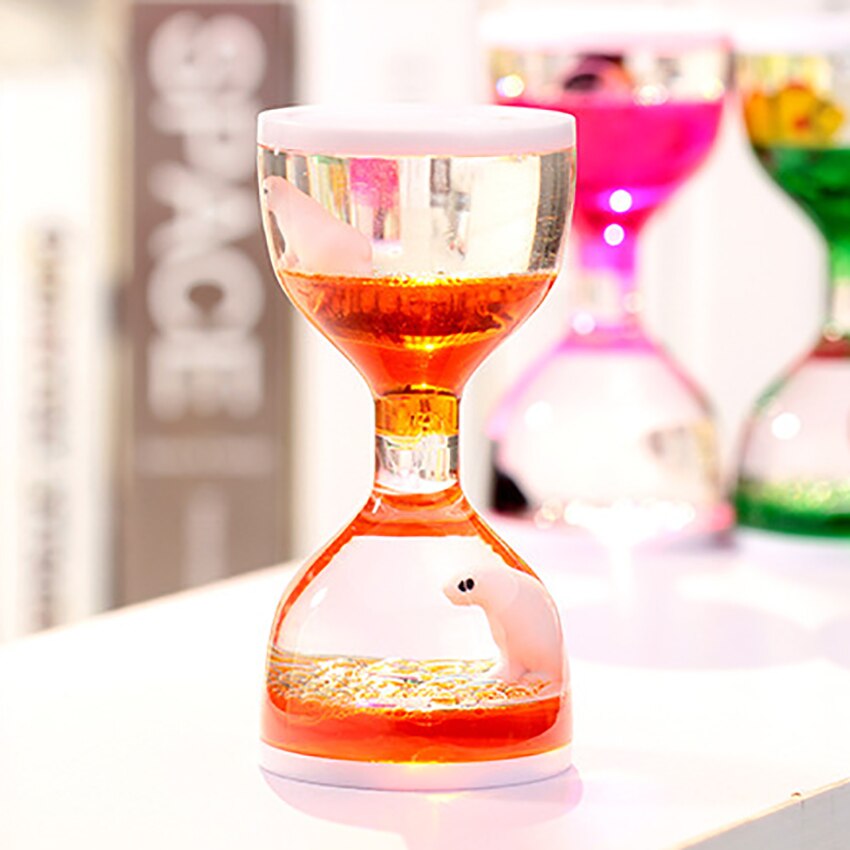 Minuteur à mouvement de mouvement liquide | Jouet de bureau, créatures marines flottantes, minuterie de liquide, sablier pour jeu sensoriel