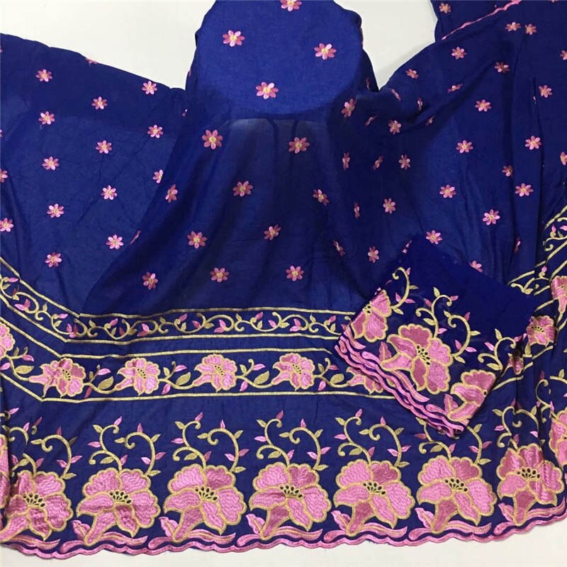 african swiss voile lace in switzerland 5+2yards nigerian lace fabrics latest african laces cotton lace ! LC72688: Blue