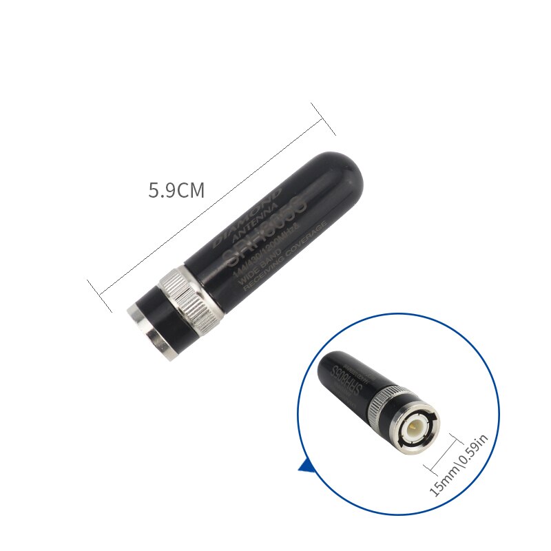Lseng walkie-talkie-zubehör: diamond dualband-antenne 144/430/1200 mhz , 4.5cm bnc-anschlüsse für icom  v82 v80 v8 funkgeräte