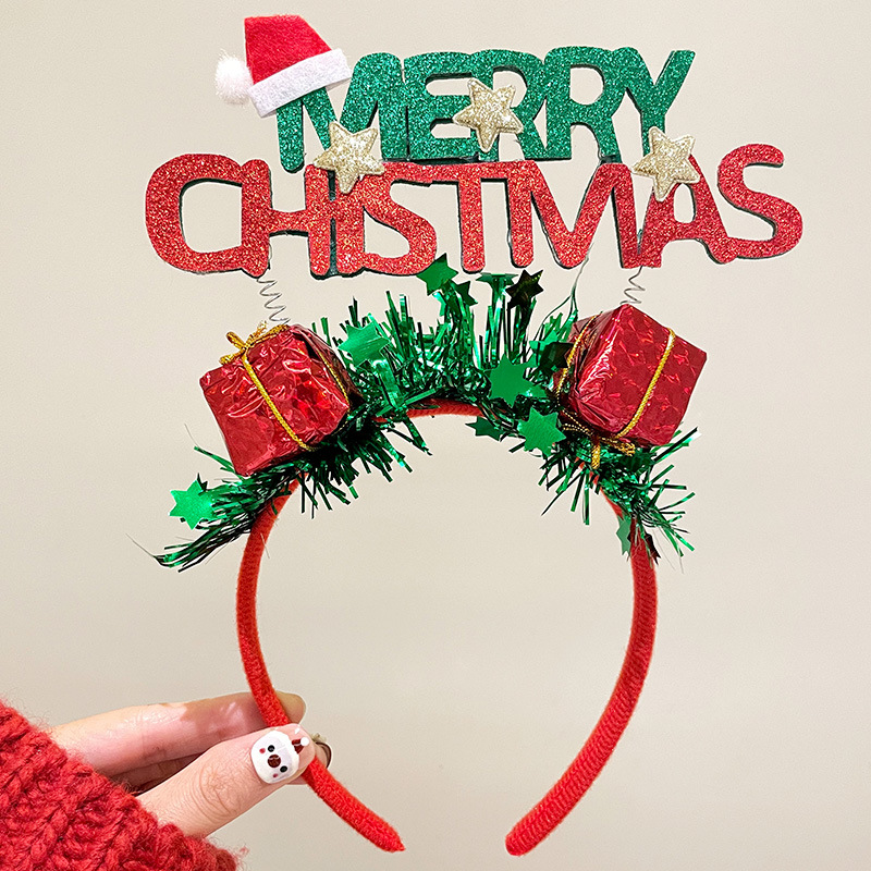 Adorable gorro navideño, disfraz de vacaciones, diadema para niños y adultos, pequeño, accesorio para fotografía, estilo dulce y fresco 2026: Naranja