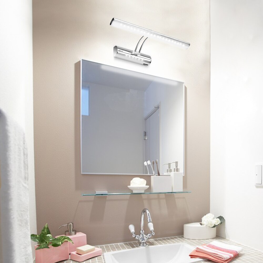 Led spejl lys badeværelse skab lys make-up spejl lys forfængelighed lys væglamper  ip44 neutral hvid produkt længde : 300mm