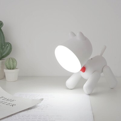 Verscheidenheid Cartoon Hond Licht Led Leeslamp Usb Oplaadbare Kinderen Slaapkamer Hoofdeinde Nachtlampje