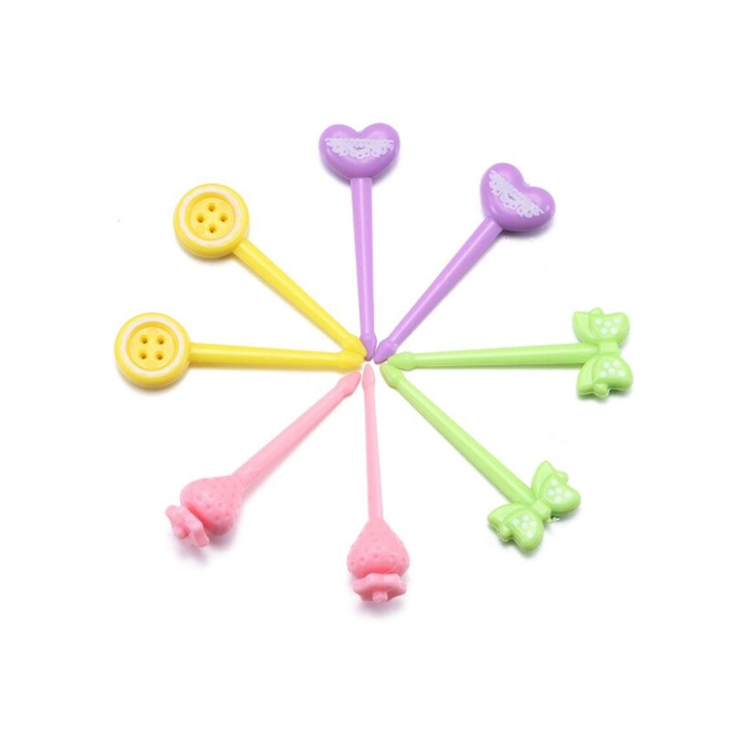 10/30Pcs Bento Groente Servies Leuke Mini Peuter Kinderen Fruit Vorken Tandenstokers Kids Voedsel Picks Cartoon Animal Farm: 13