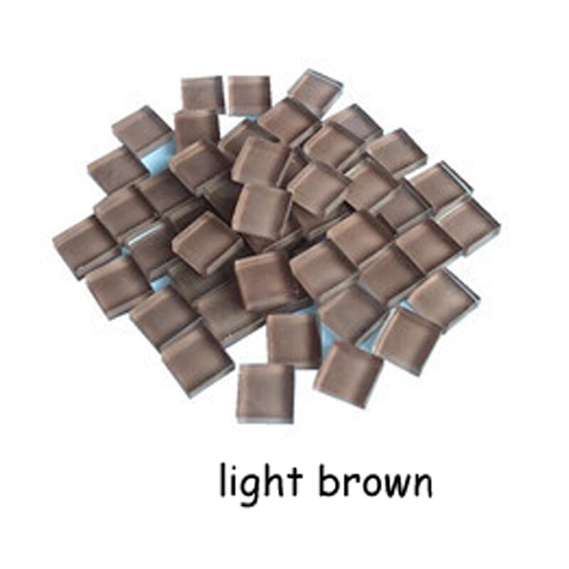 Micro Glas Tiny Mini Mozaïek Tegel DIY Hobby Kinderen Handgemaakte Crystal Gratis Stone Craft Materiaal Creativiteit: light brown