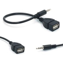 3.5mm hanstik til usb 2.0 huntype aux lydstik adaptere kabel forlænger læs usb flashdrev eller kortlæser