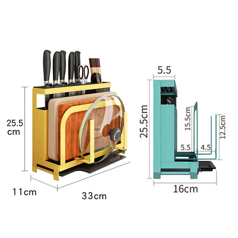 Mes Houder Multifunctionele Rack Gereedschap Rek Keuken Tool Rack Zet Mes Keuken Opbergrek Snijplank Rack Quadra mes