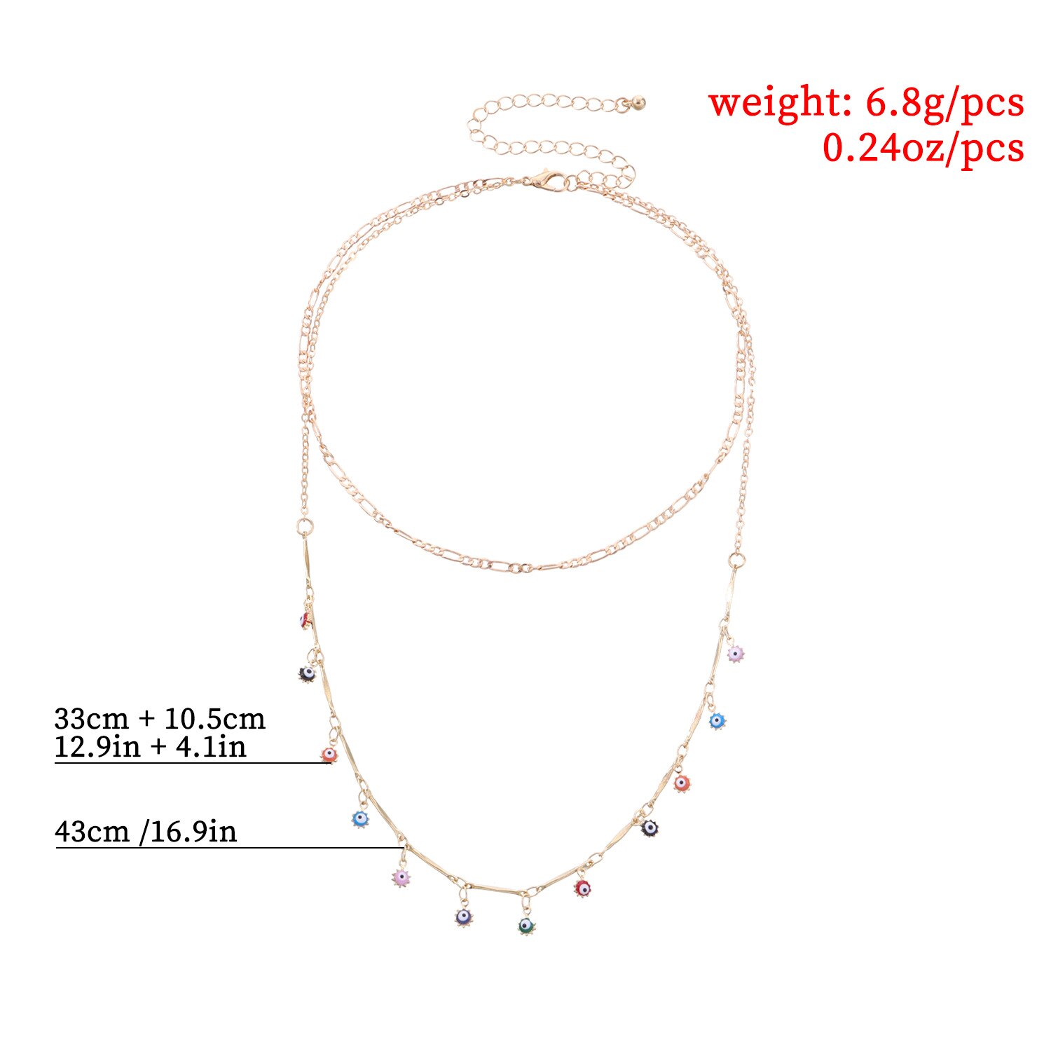 Moda turecki Evil Eyes wielowarstwowe naszyjniki dla kobiet czeski Vintage diabeł wisiorek naszyjniki Choker koraliki Party biżuteria nowy: NY-154