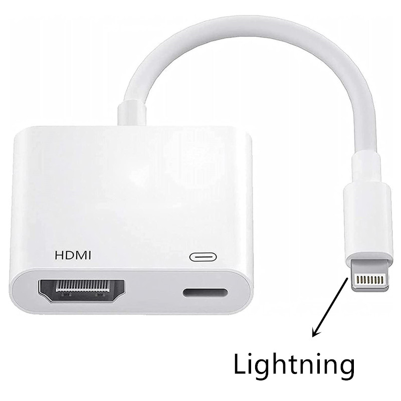 Usb typ c till hdmi digital av-adapter för ipad iphone 12 13 14 11 pro max lightning till hdmi 1080p skärm med laddningsomvandlare: Gul