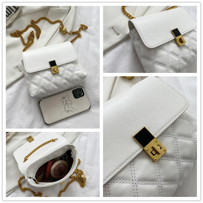 Mini bolso cruzado con cadena para mujer, bandoleras de piel sintética suave, de , a la ,