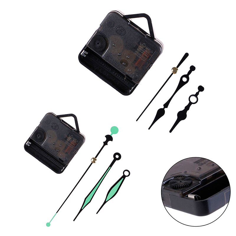 1 Set DIY Silent Wall Clock Quartz Needle Movement Black and Red Hands Replacement Part Repair Kit Tool Set Clock Mechanism