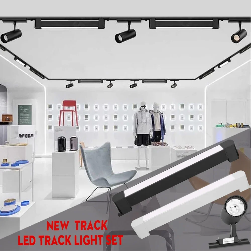 LED-schienenlicht Stelle LED 10W 20W 30W Wandleuchte Flutlicht Kolben Schienen Stelle Schienenbeleuchtung Leuchte Bekleidungsgeschäft Wohnzimmer Hause