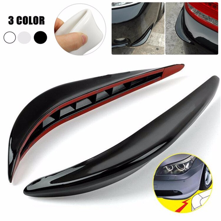 Parachoques delantero Universal para coche, difusor divisor de aletas, alerón para carrocería, Valence, Barbilla, Tuning Canard, 2 piezas