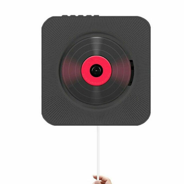 Zauberstab Montiert CD Spieler umgeben Klang FM Radio Bluetooth USB MP3 Disk Tragbare Musik-Spieler Fernbedienung Stereo Lautsprecher Hause: Schwarz