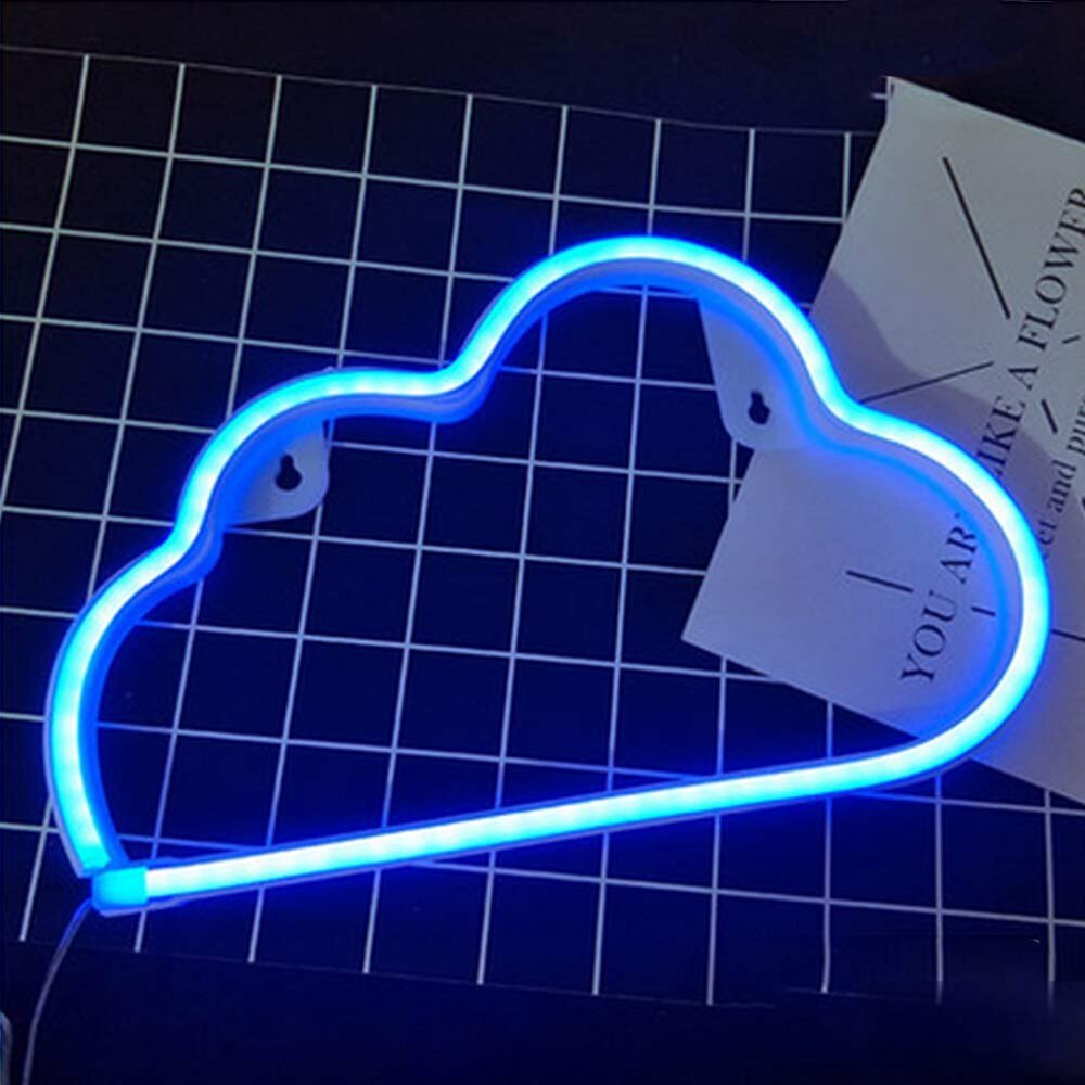 LED Wolke Neon- Zeichen Nachtlicht Kunst Dekorative Lichter Kunststoff Zauberstab Lampe für freundlicher Baby Zimmer Beleuchtung Weihnachten Party