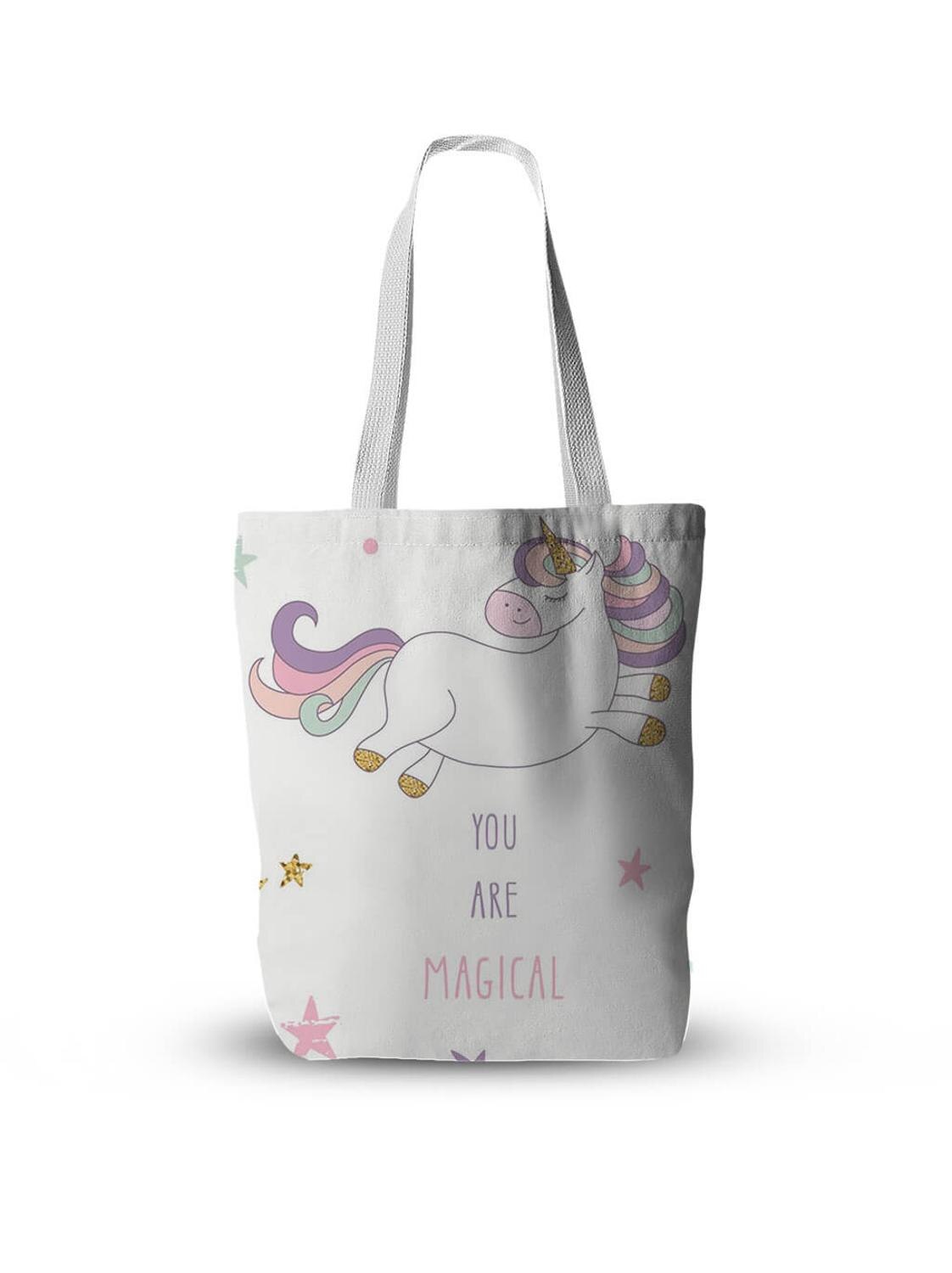 Women Handbags Cute Unicorn Print Handbags Can One Shoulder Shopping Bag Portable Folding Outdoor Beach: Style11
