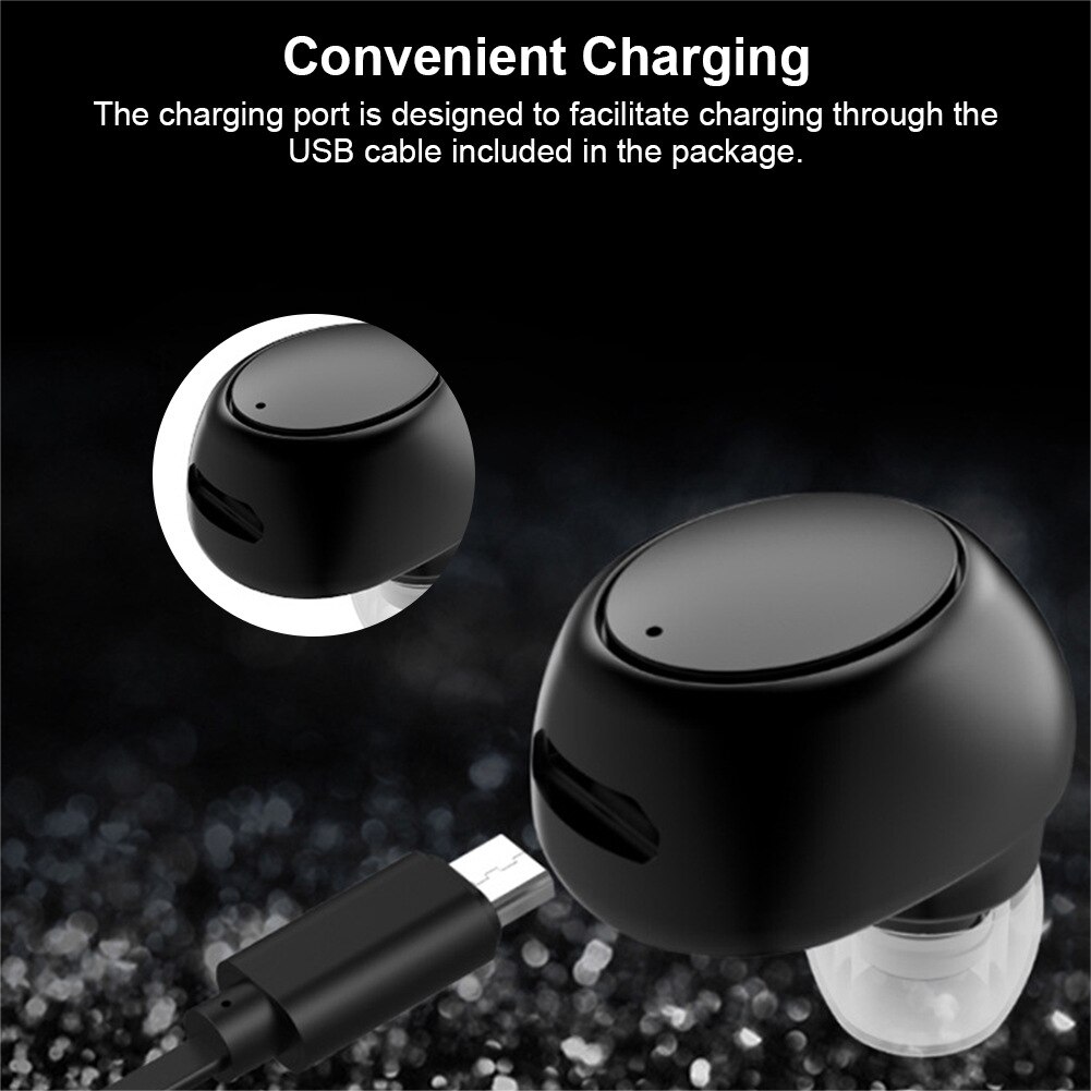 Einseitiger Kopfhörer x6 Mini-Bluetooth-Sport-unsichtbares Headset-Auto-Ein-Ohr-In-Ear-5,0 kleines Headset