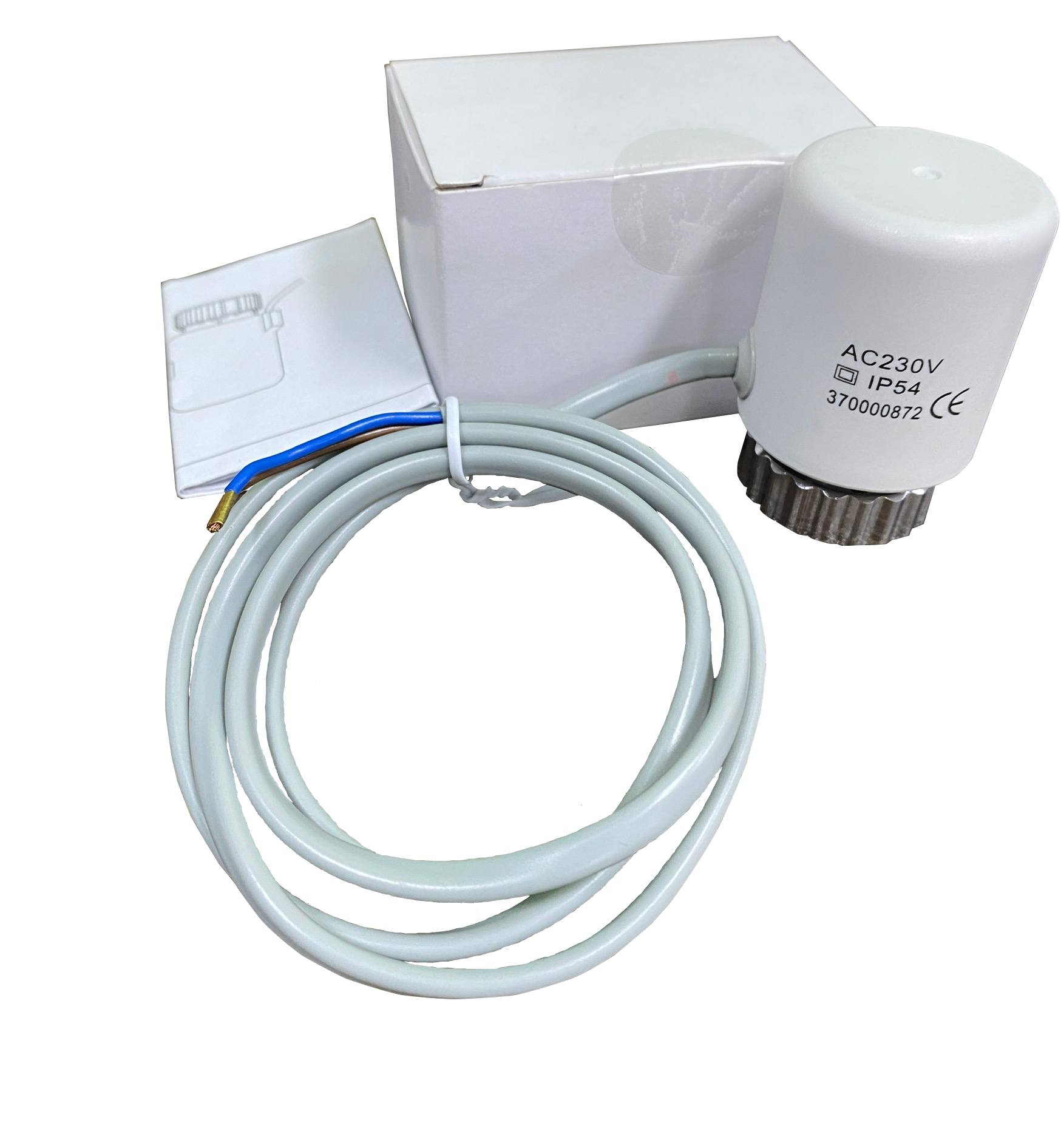 Actuador térmico eléctrico de 230V, válvula de radiador NO NC normalmente cerrada para sistema de calefacción por suelo radiante de agua