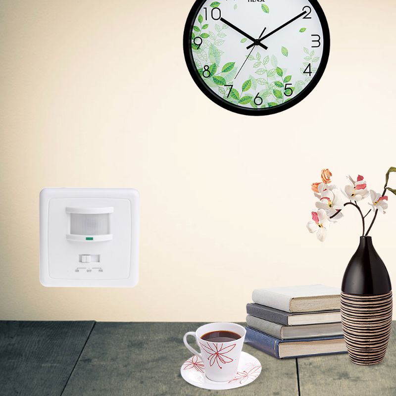 220-240V AC Wall Mounted 9m Automatic PIR Infrared LED Motion Sensor Switch 50Hz Y98E