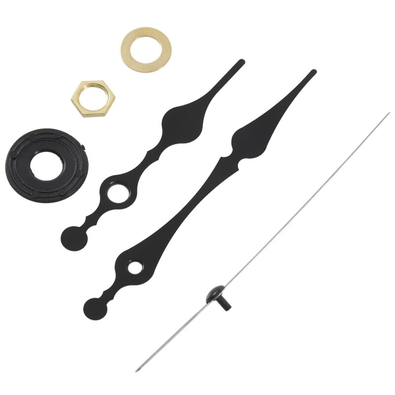 2X Clock Movement Mechanism With Black Hour Minute Second Hand DIY Tools Kit