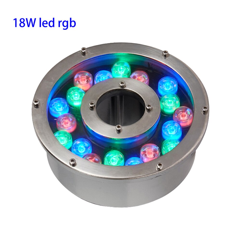 Led Fontein Licht Dompelpompen Fontein Lamp Zwembad Licht Vijver Landschap Licht Met Afstandsbediening Rgb Kleurrijke: 18W