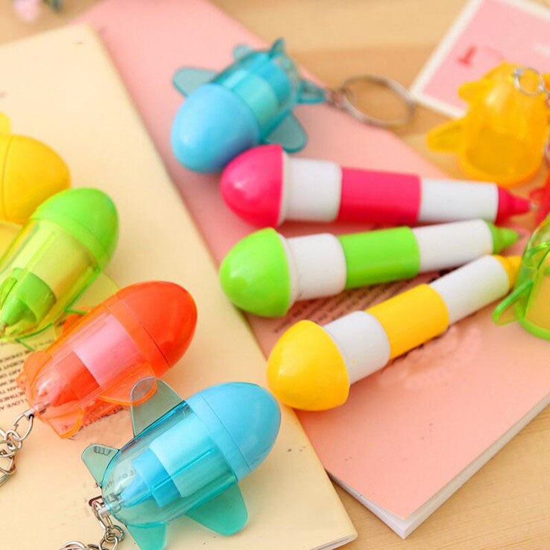 30 pièces rétractable avion stylo à bille porte-clés bureau école prix papeterie stylos anniversaire jouet fête faveur promotionnel