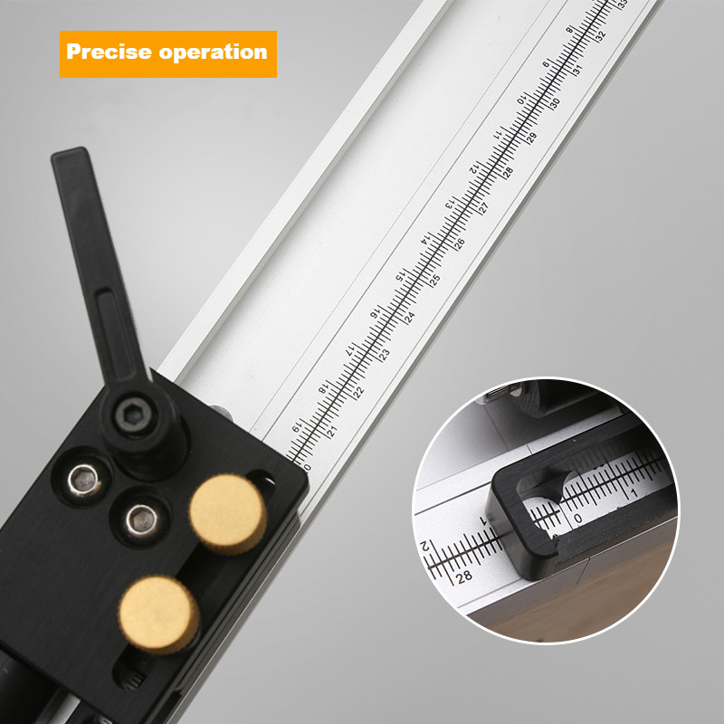 T-track 300-800mm with Wood Screws Aluminum Alloy Double Cut Profile Universal with Predrilled Mounting Holes -Woodworking Tools