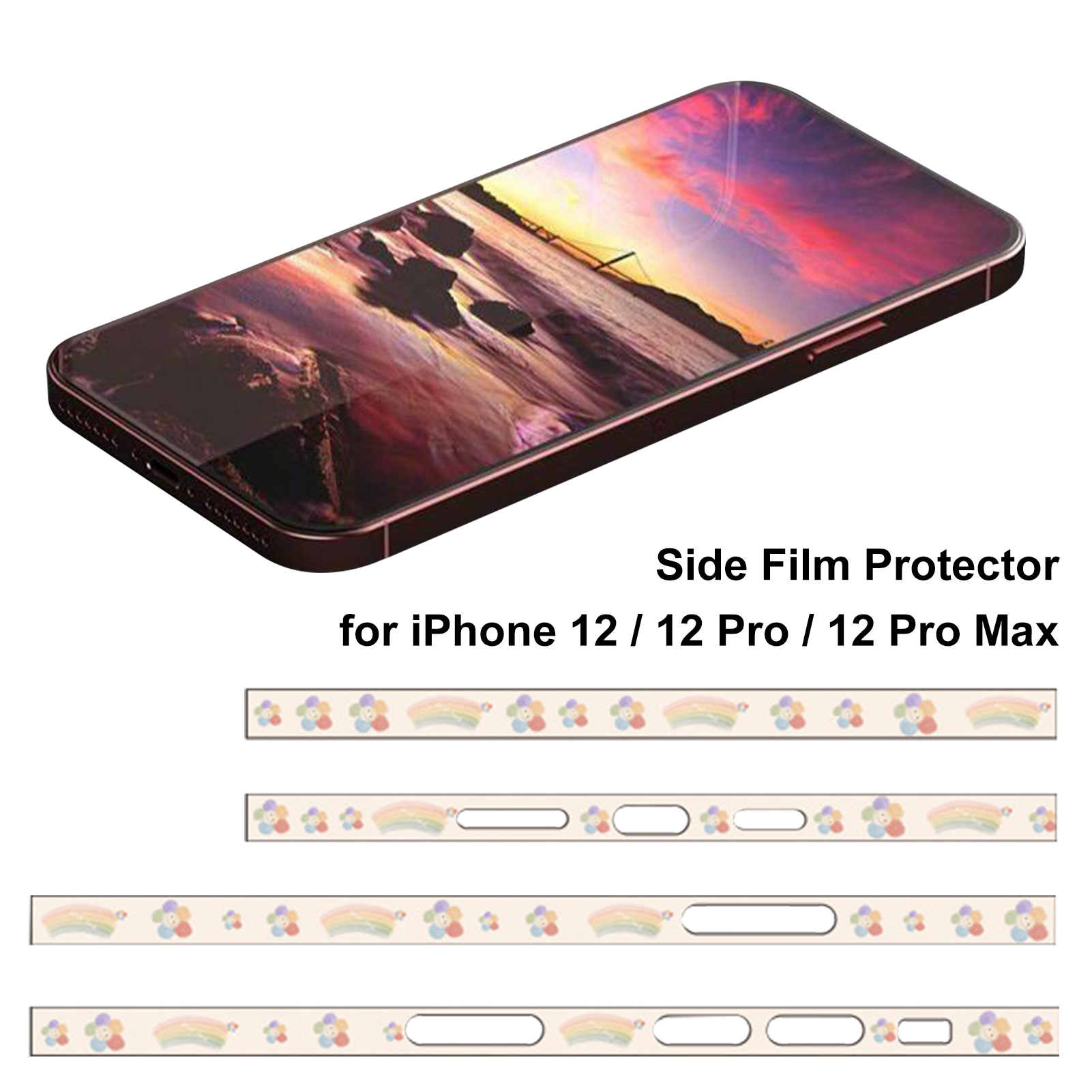 Side Beschermende Film Anti Scratch Rand Sticker Pvc Volledige Bescherming Scherm Grens Cover Voor Iphone 12 Voor 12 Pro Voor 12 Pro Max