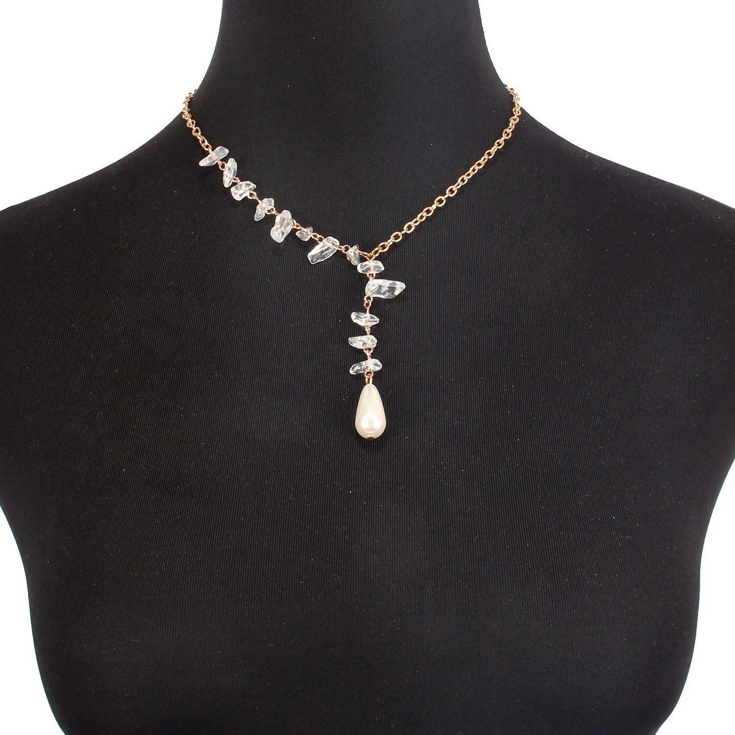 Classic versatile jewelry single layer gravel woman versatile pearl Water Pendant Necklace woman: Default Title